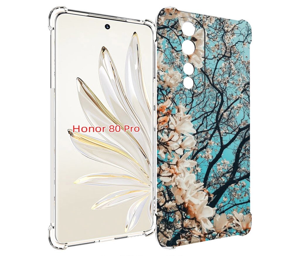 

Чехол MyPads дерево-с-цветочками для Honor 80 Pro, Прозрачный, Tocco