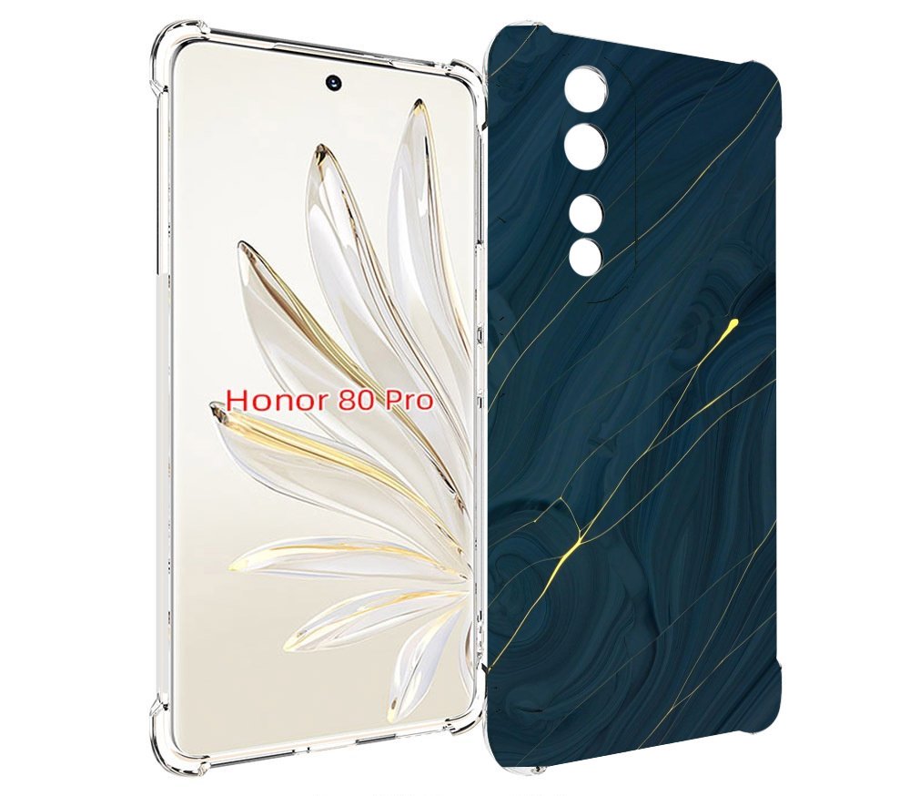 

Чехол MyPads дерево с золотыми трещинами для Honor 80 Pro, Прозрачный, Tocco
