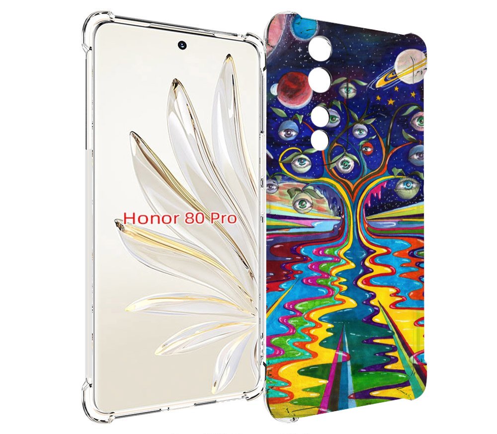 

Чехол MyPads дерево с глазами акварель для Honor 80 Pro, Прозрачный, Tocco