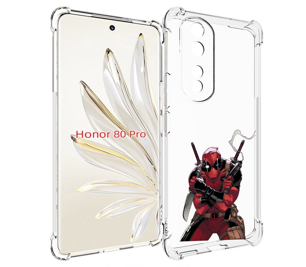 

Чехол MyPads дедпул-подмигивает для Honor 80 Pro, Прозрачный, Tocco