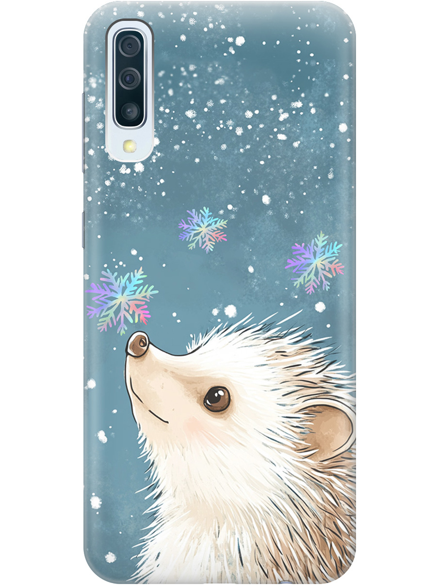 

Силиконовый чехол на Samsung Galaxy A50 / A50s / A30s с принтом "Ежик и снежинки", Прозрачный;белый;серый;синий, 720772212