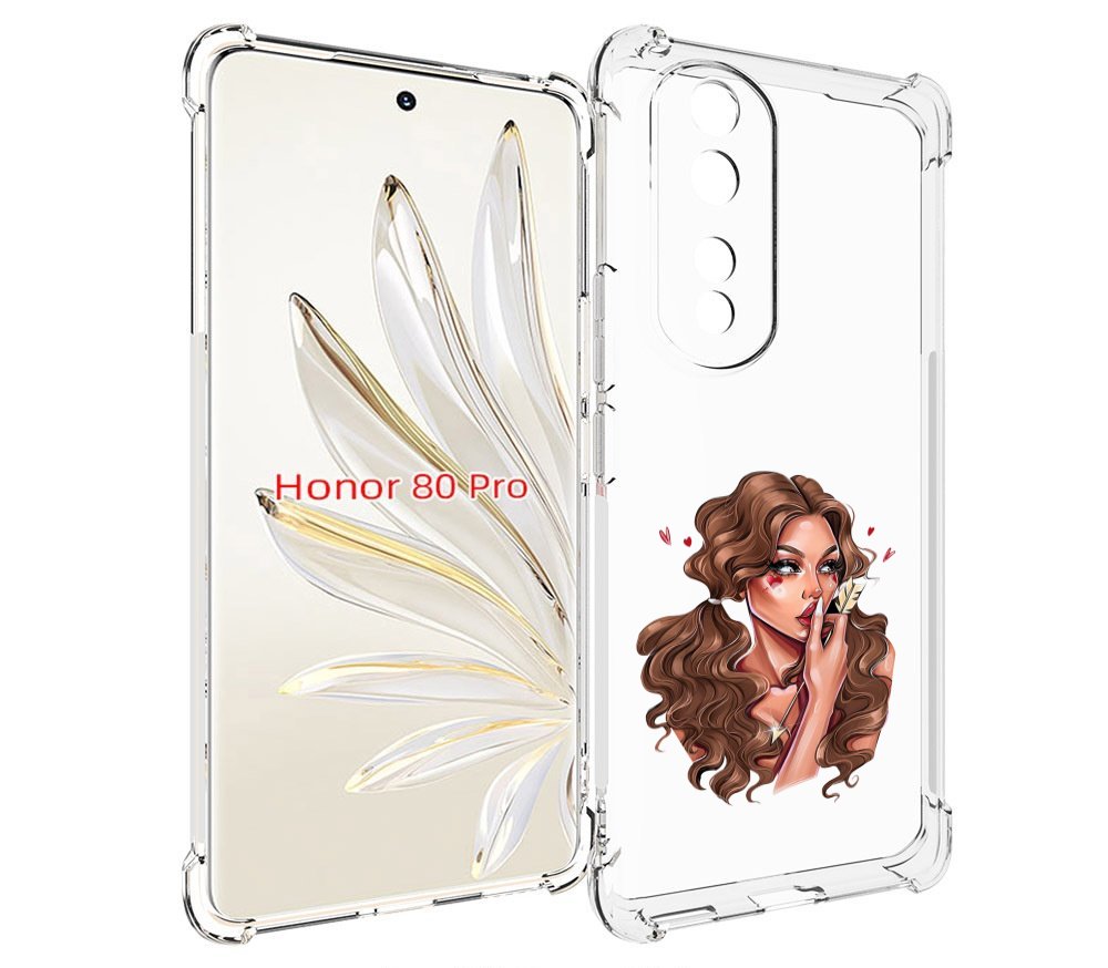 

Чехол MyPads девушка-со-стрелой женский для Honor 80 Pro, Прозрачный, Tocco