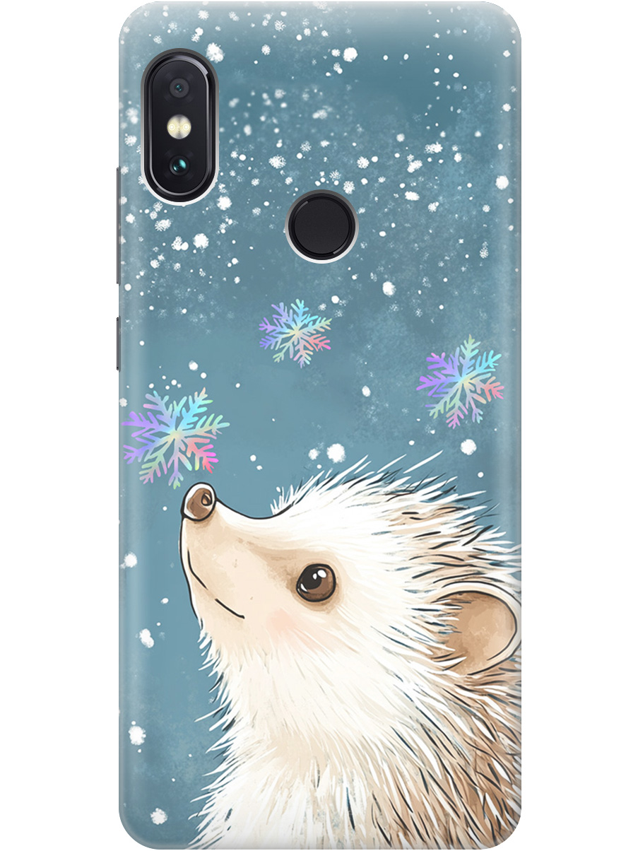 

Силиконовый чехол на Xiaomi Redmi Note 5 / Note 5 Pro с принтом "Ежик и снежинки", Прозрачный;белый;серый;синий, 717568712