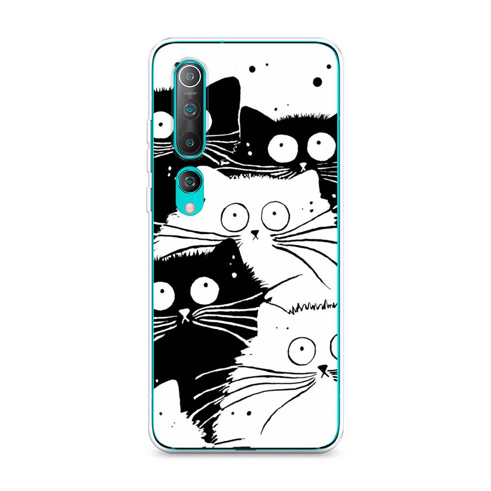 фото Чехол awog "коты черно-белые" для xiaomi mi 10