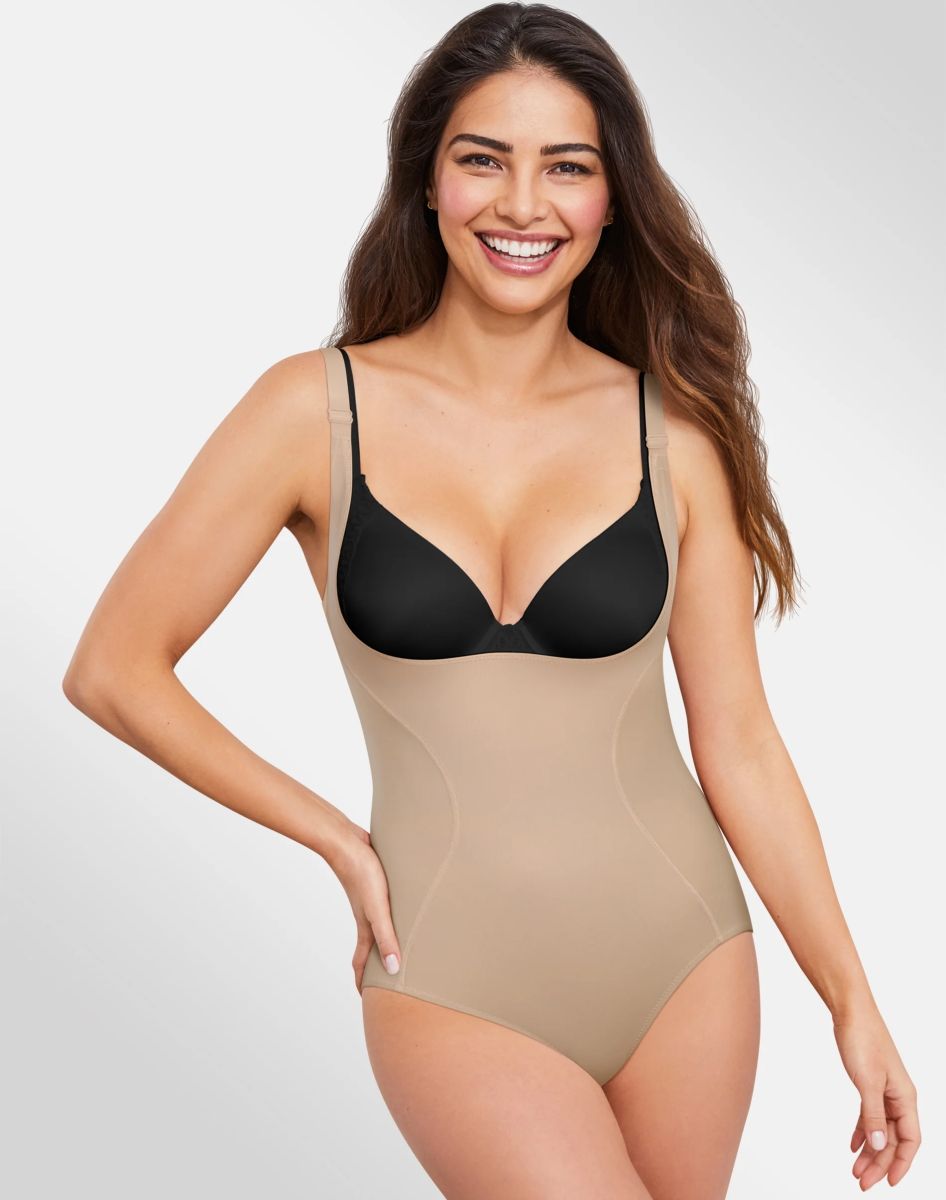 

Корректирующее боди женское Maidenform 2656 бежевое L, Бежевый, 2656