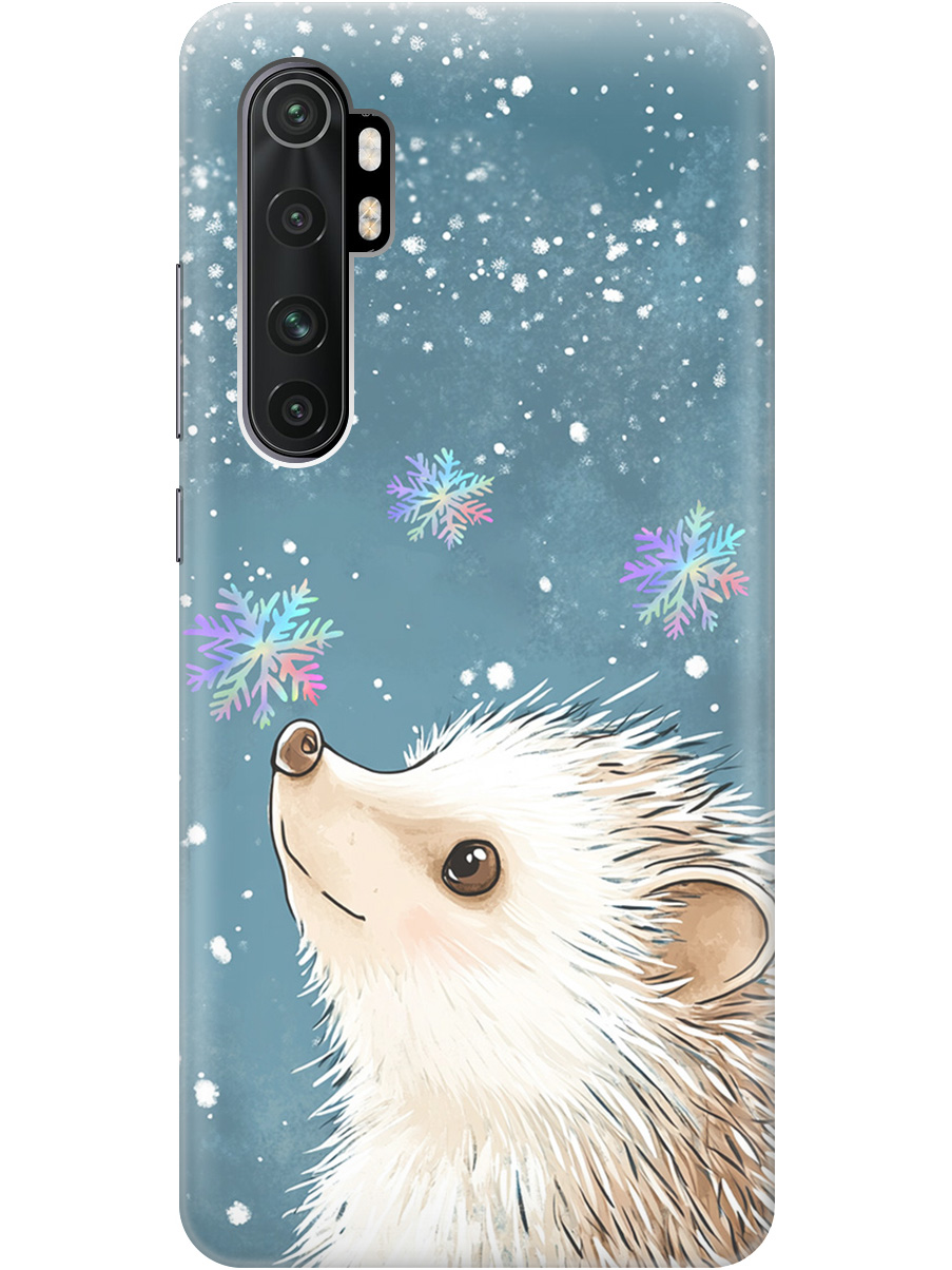 

Силиконовый чехол на Xiaomi Mi Note 10 Lite с принтом "Ежик и снежинки", Прозрачный;белый;серый;синий, 723101212