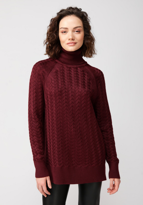 

Свитер женский Vivawool 311605 бордовый 42 RU, 311605