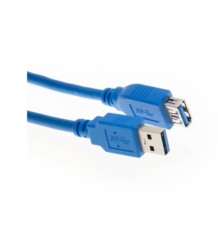 

Кабель Aopen USB 2.0 Type-AM - USB 2.0 Type-AF 3м (ACU302-3M), Синий