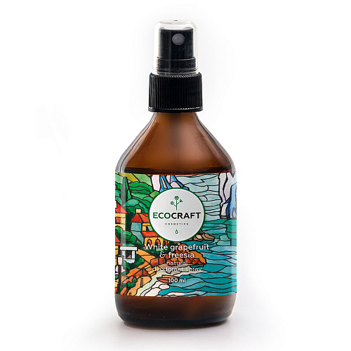 Ecocraft Дезодорант-спрей для тела Белый грейпфрут и фрезия 100 мл ecocraft крем для лица аромат дождя