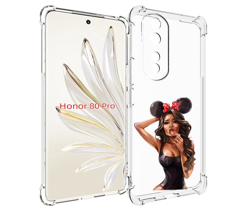 

Чехол MyPads девушка-с-грейпфрутом женский для Honor 80 Pro, Прозрачный, Tocco