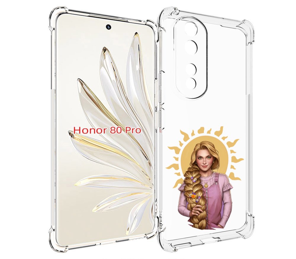 

Чехол MyPads девушка-с-большой-косой для Honor 80 Pro, Прозрачный, Tocco