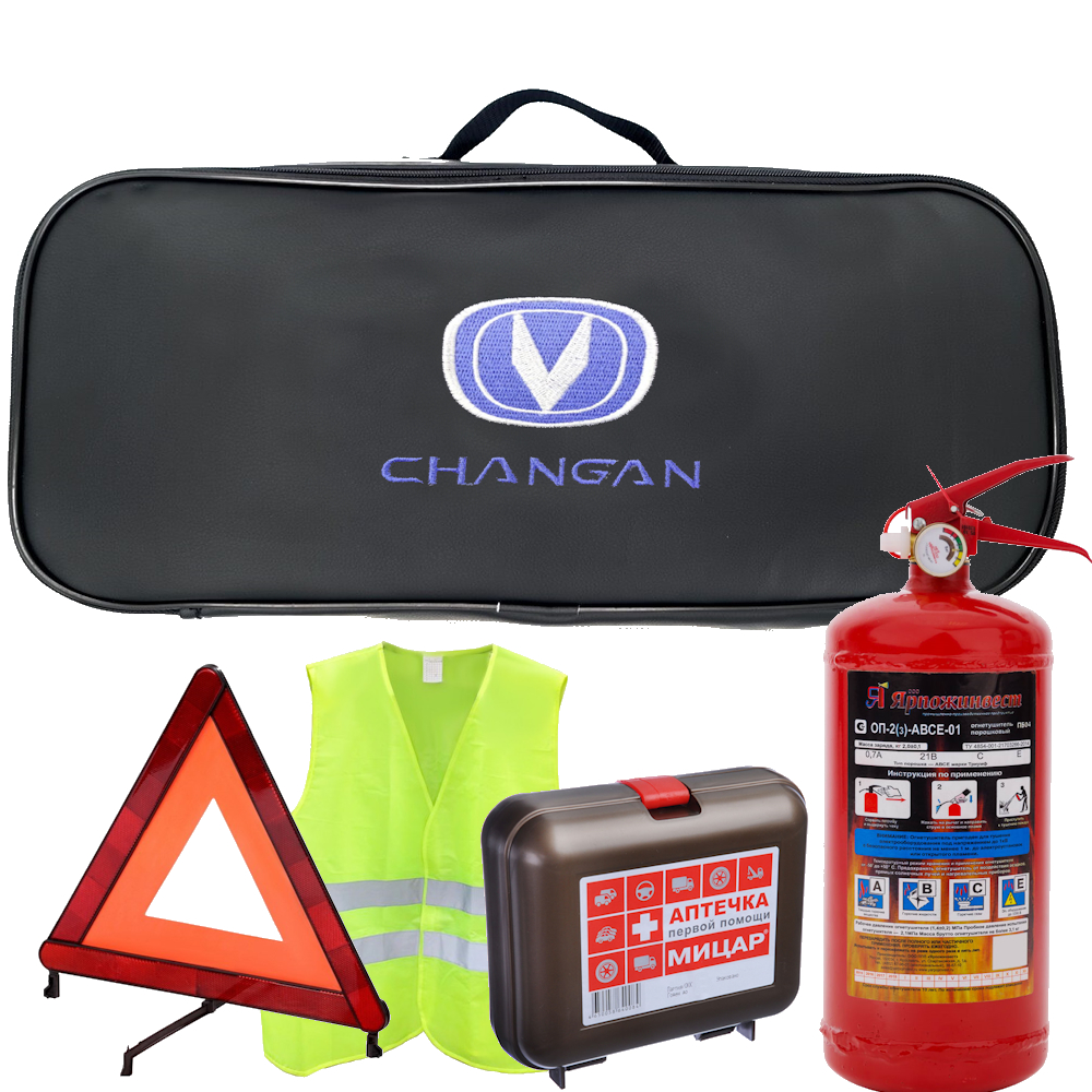 Набор автомобилиста Lord 5 предметов для ТО, сумка экокожа с логотипом Changan