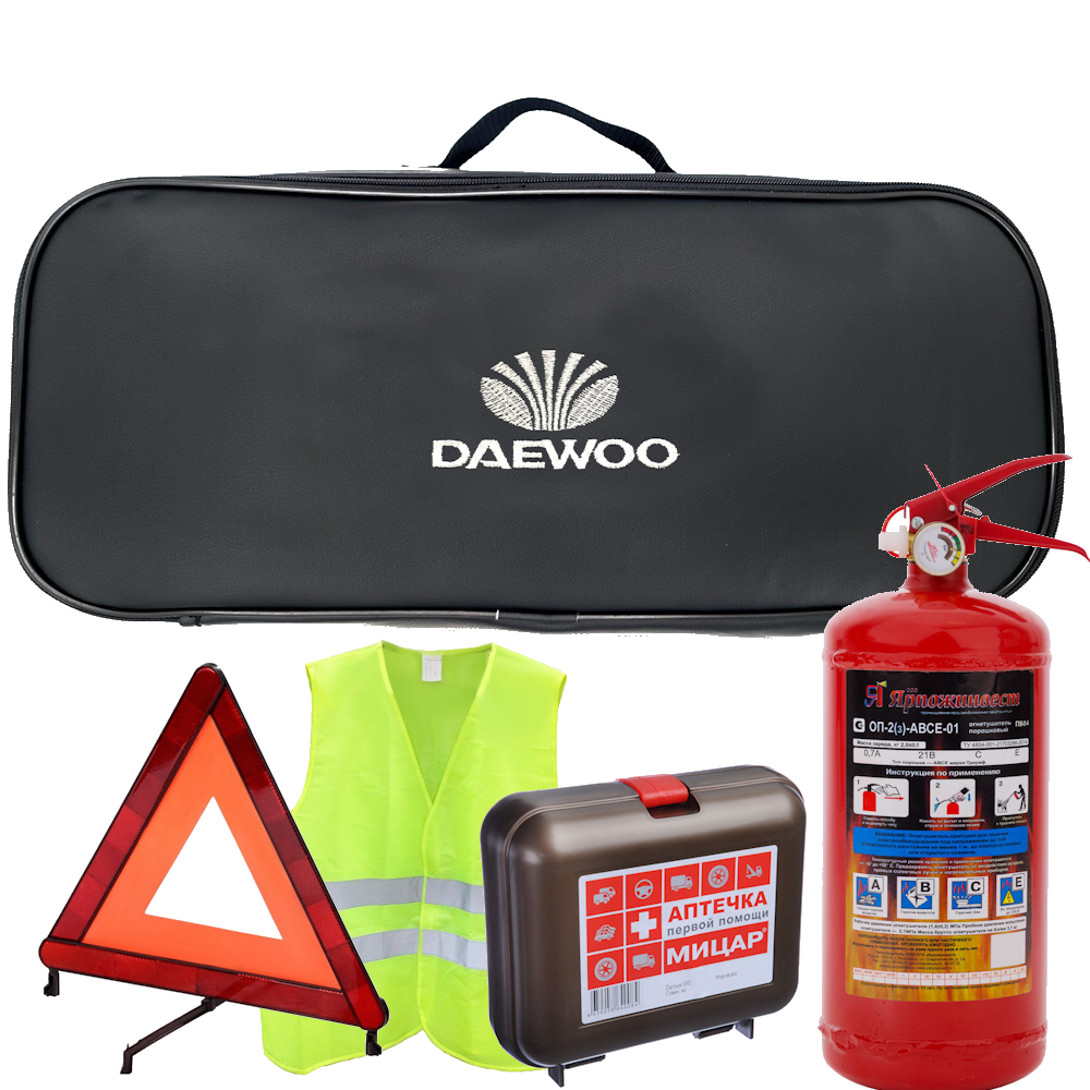 Набор автомобилиста Lord 5 предметов для ТО, сумка экокожа с логотипом Daewoo