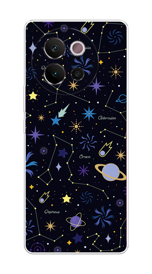 

Чехол на Vivo V40 Lite 5G "Цветной космос", Желтый, 2611550-1