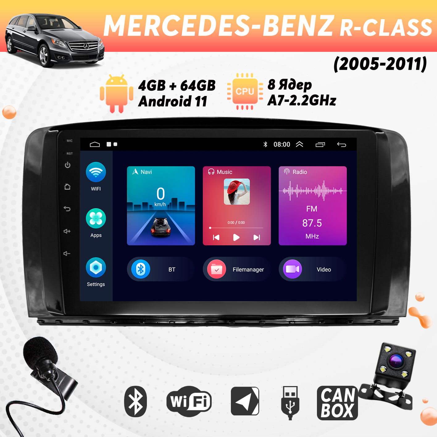 Штатная магнитола Dolmax на MERCEDES 9 464 Гб 8 ядер CarPlay DSP 2950000₽