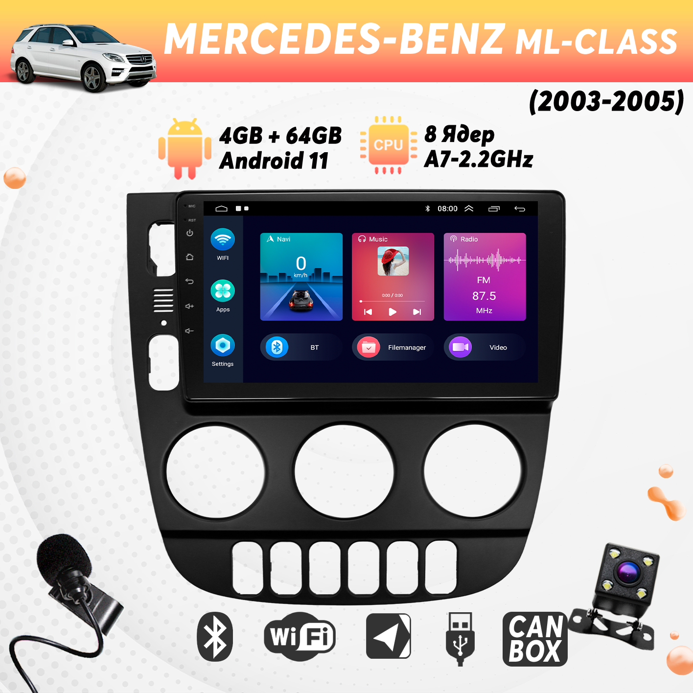 Штатная магнитола Dolmax на MERCEDES 9 464 Гб 8 ядер CarPlay DSP 2950000₽