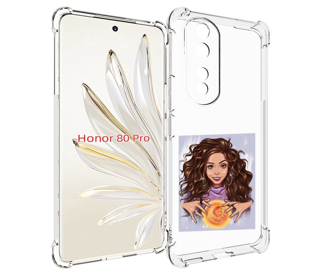 

Чехол MyPads девушка-волшебница для Honor 80 Pro, Прозрачный, Tocco