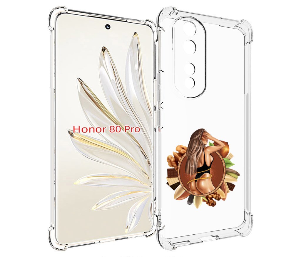 

Чехол MyPads девушка-в-черном-купальнике женский для Honor 80 Pro, Прозрачный, Tocco