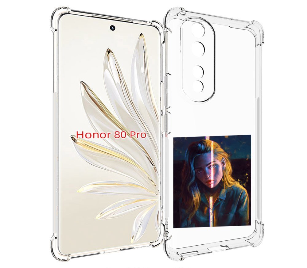 

Чехол MyPads девушка-в-тени для Honor 80 Pro, Прозрачный, Tocco