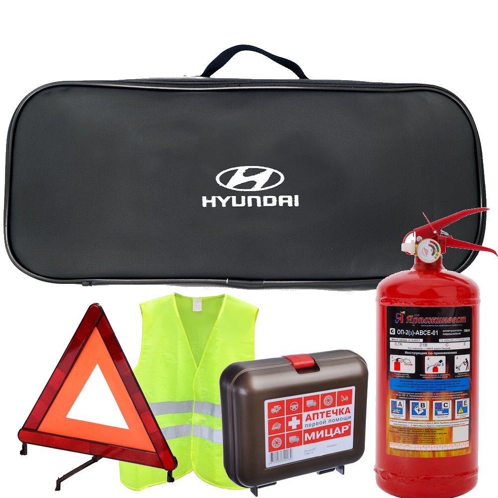 Набор автомобилиста Lord 5 предметов для ТО, сумка экокожа с логотипом Hyundai