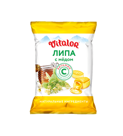 

Карамель леденцовая Vitalor Липа-мед-витамин С 60 г