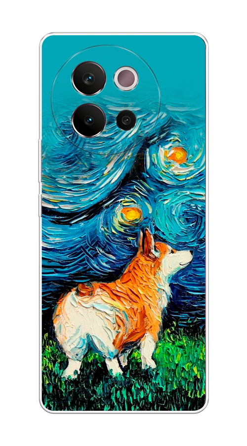 

Чехол на Vivo V40 Lite 5G "Корги звёздная ночь", Коричневый;белый;зеленый, 2611550-1