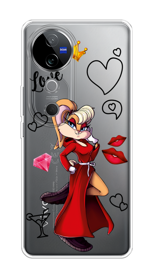 

Чехол на Vivo V40 "Rich Lola Bunny", Красный;бежевый;оранжевый, 2611450-1