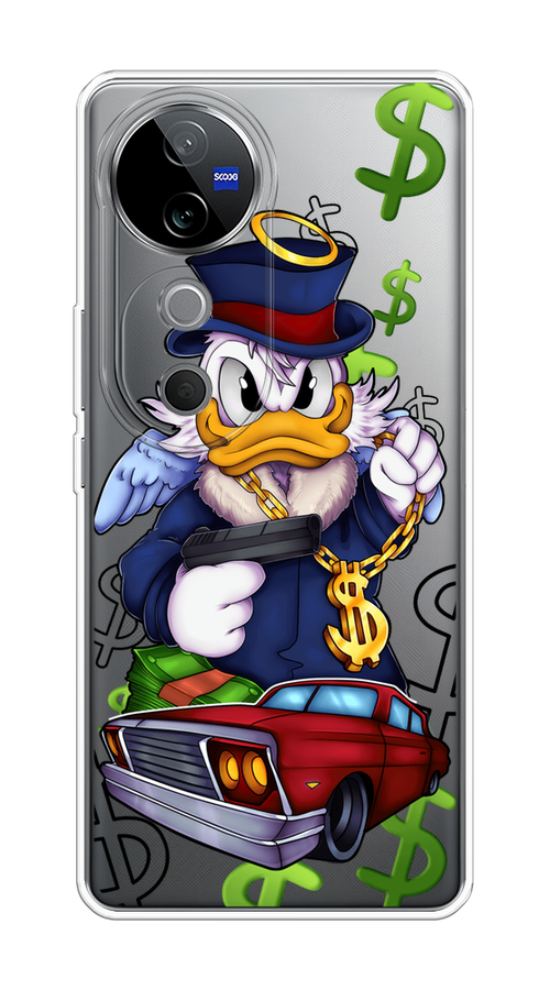 

Чехол на Vivo V40 "Scrooge McDuck with a Gold Chain", Красный;синий;белый, 2611450-1