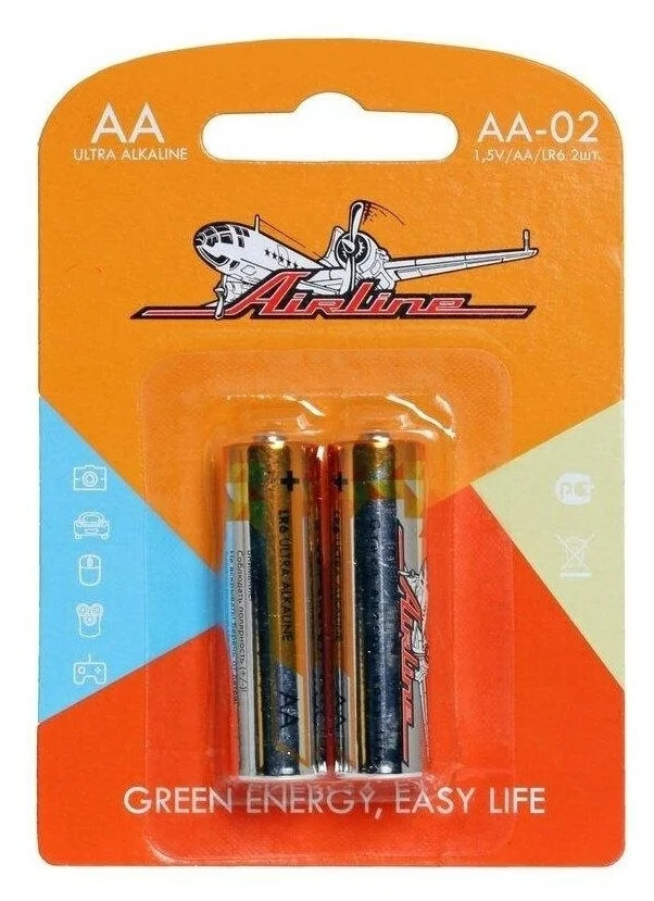 

AA-02_батарейки lr6/aa щелочные 2 шт.