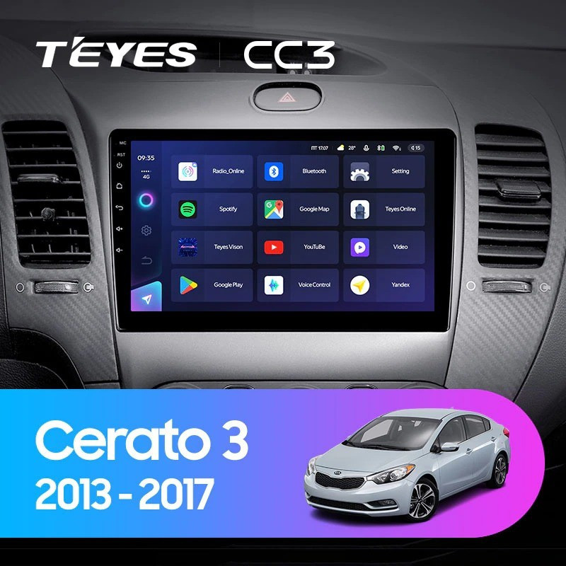 Штатная магнитола Teyes CC3L 4/64 Kia Cerato 3 YD (2013-2017) Тип-AB