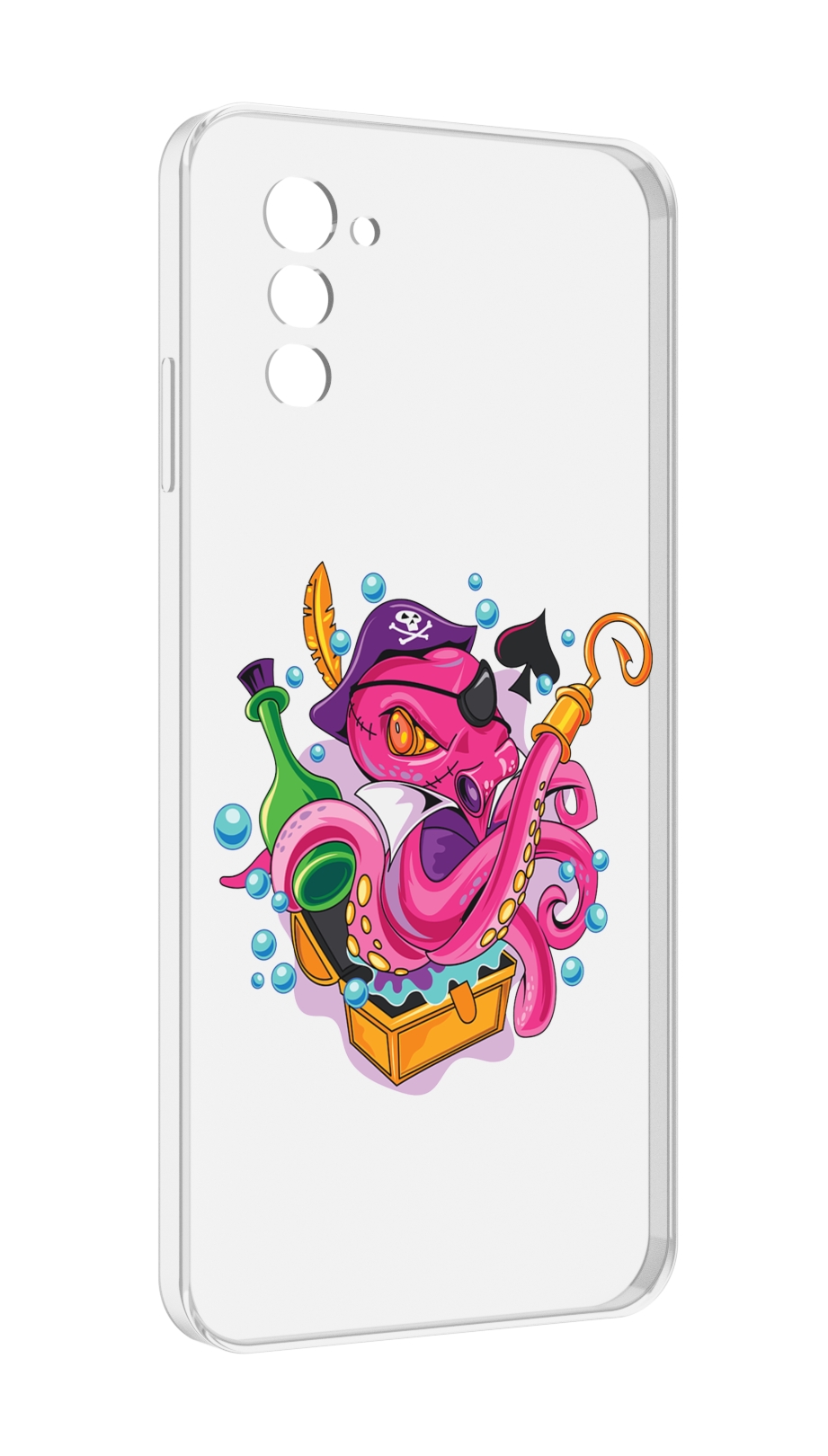 

Чехол MyPads осьминог пират детский для UleFone Note 12 / Note 12P, Прозрачный, Tocco