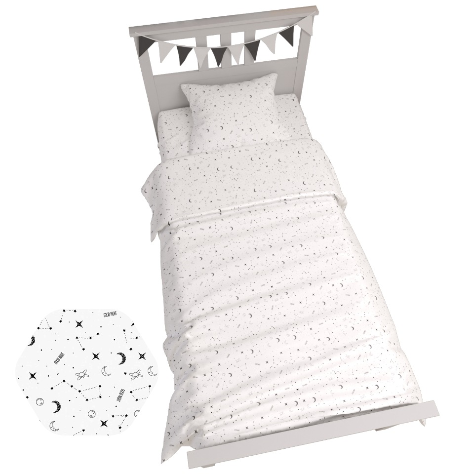 

Комплект в кроватку AmaroBaby TIME TO SLEEP 1,5 сп STARS белый AMARO-3403-St, AMARO-3403