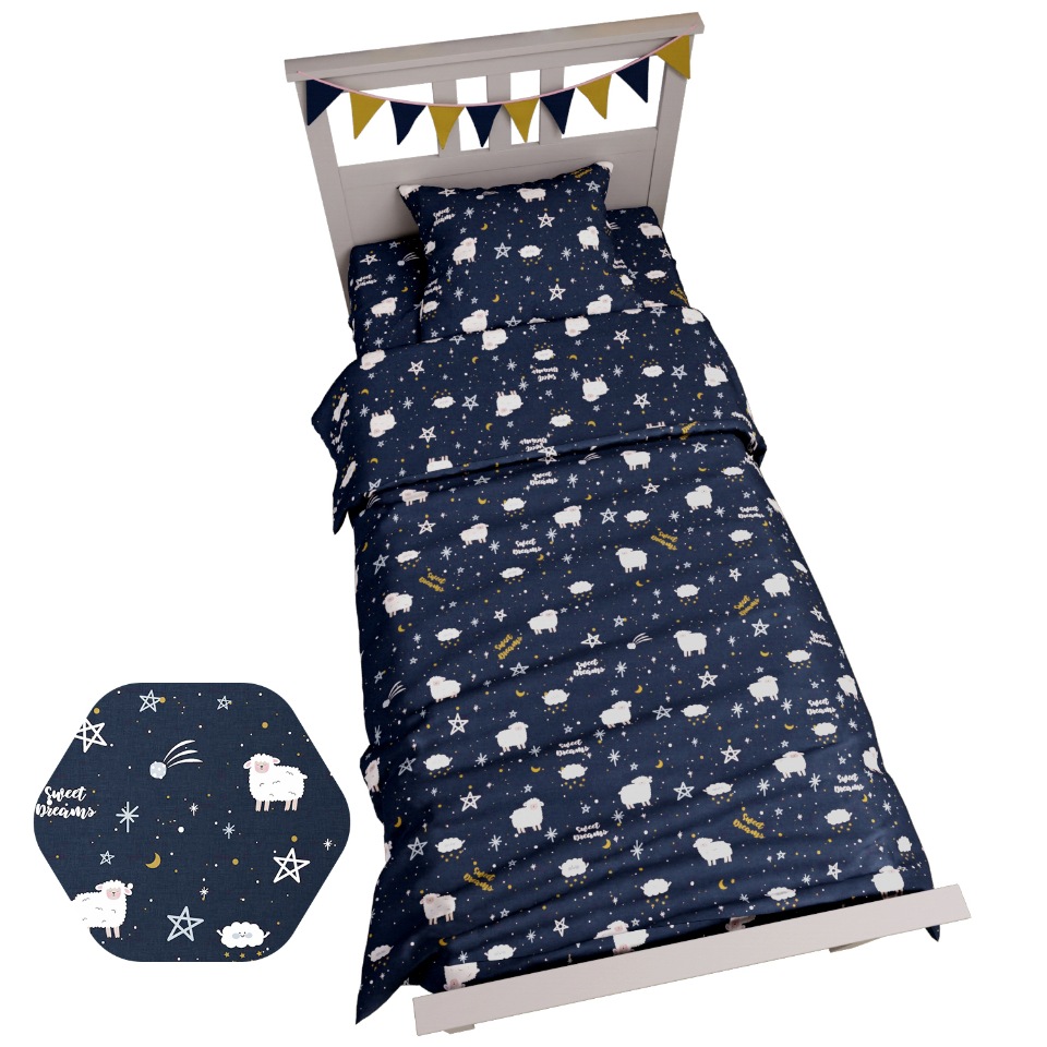 фото Комплект постельного белья amarobaby time to sleep galaxy, синий 1,5 сп. amaro-3403-ga