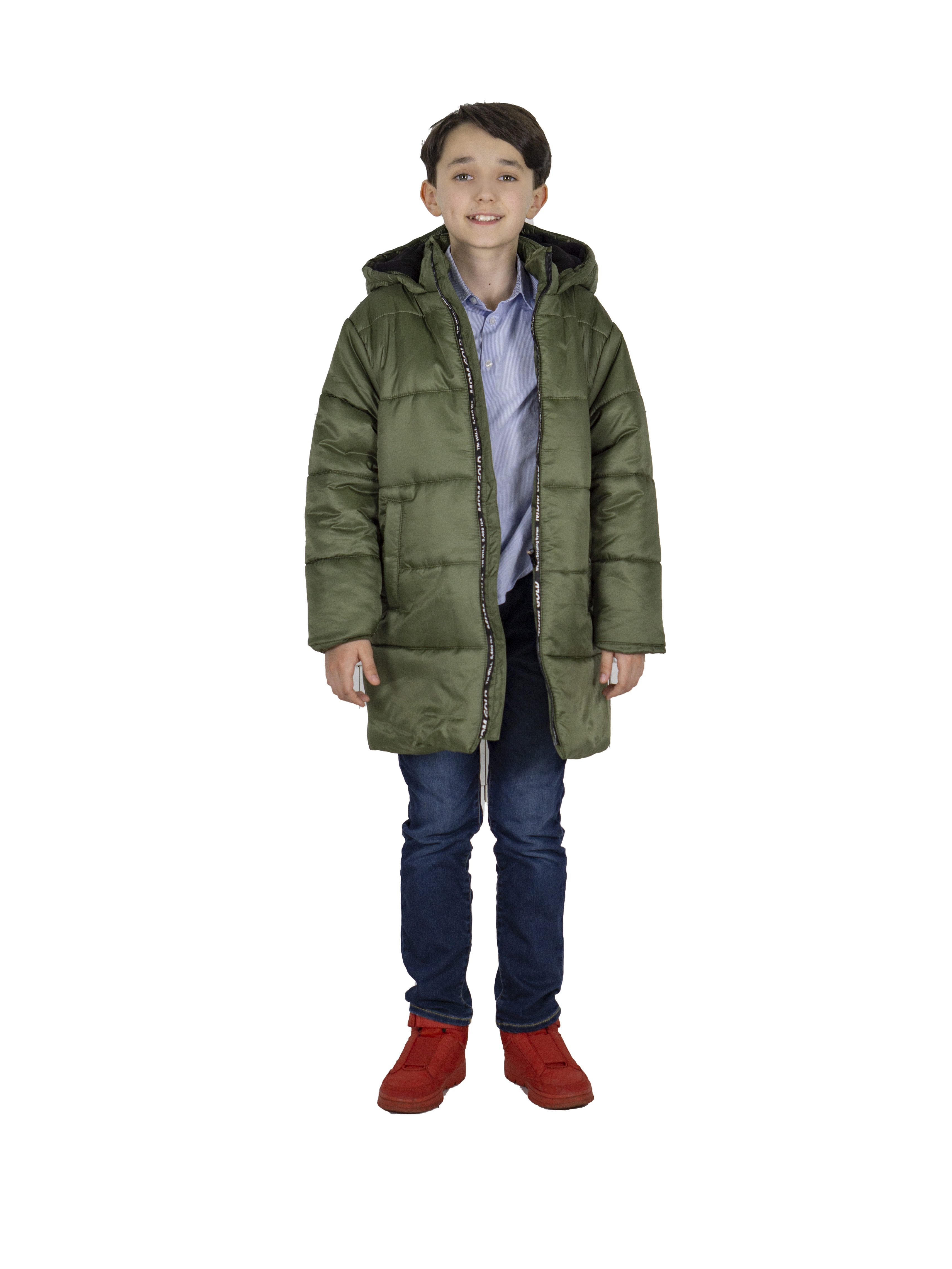 Куртка детская MDM MIDIMOD GOLD 20852, зеленый, 134 оранжевая стеганая куртка с капюшоном naumi детская