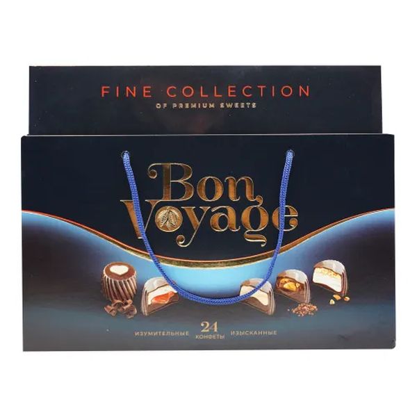 Шоколадные конфеты Bon Voyage Ассорти синяя коробка 370 г