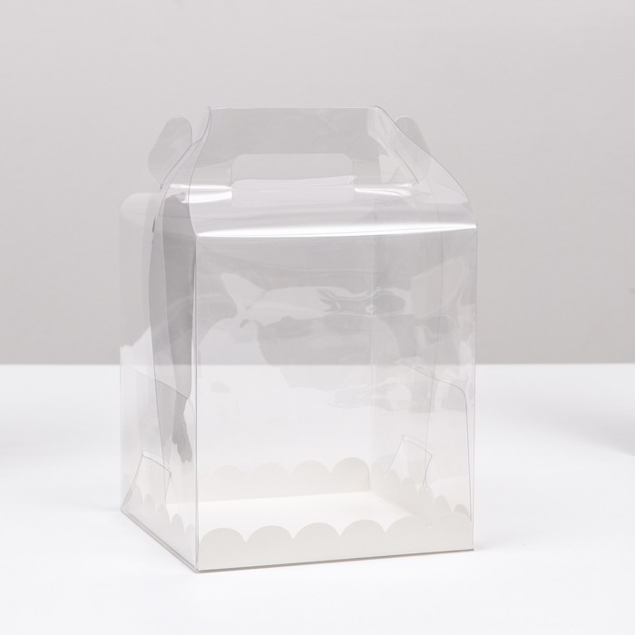 

PVC Коробка для бенто-торта 16 х 16 х 18 см (5 шт), Белый