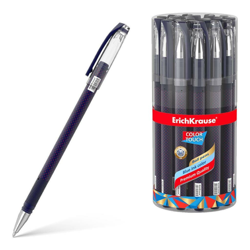 

Ручка шариковая ErichKrause ColorTouch Dots in Blueузел 0,7 мм линия 0,35 мм синий