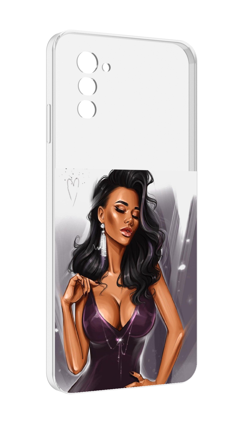 

Чехол MyPads нарисованная-девушка-в-фиолетовом-платье женский для UleFone Note 12, Прозрачный, Tocco