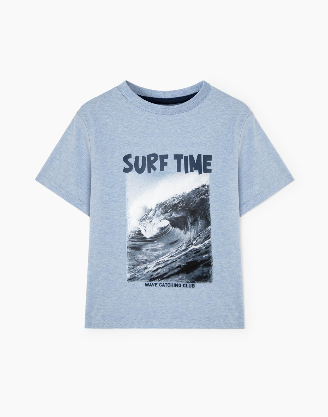 Синяя футболка с принтом Surf time для мальчика 6-7л/122
