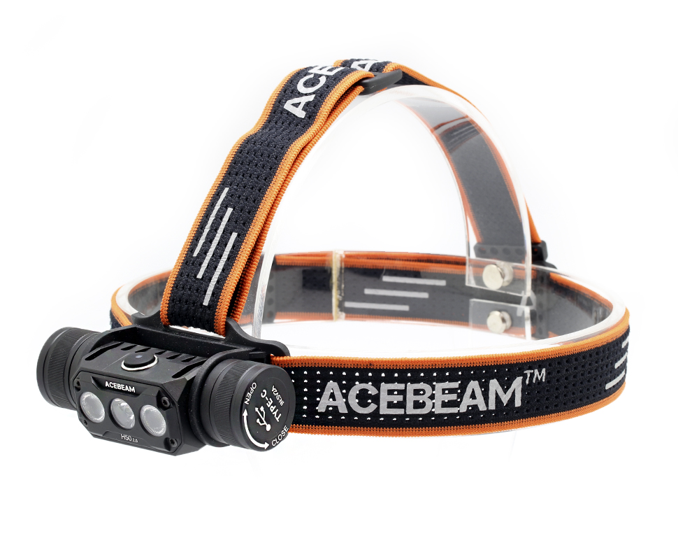 

Налобный фонарь Acebeam H50 V2.0, 1 х 18650, 3 диода, 6 режимов, 137 метров, 2000 люмен, Черный, H50 V2.0
