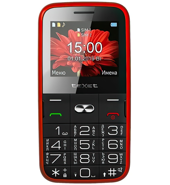 

Мобильный телефон TEXET TM-B227 цвет красный