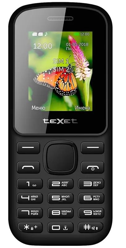 

Мобильный телефон TEXET TM-130 цвет черный-красный