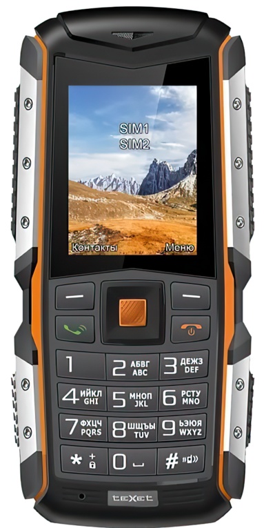 

Мобильный телефон TEXET TM-513R цвет черно-оранжевый