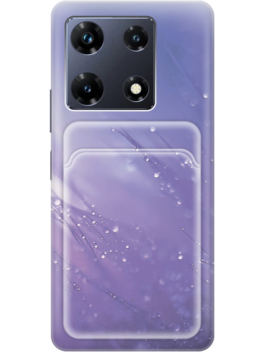 

Силиконовый чехол на Infinix Note 30 Pro с рисунком "Капли на синей траве", Белый;синий, 20011948