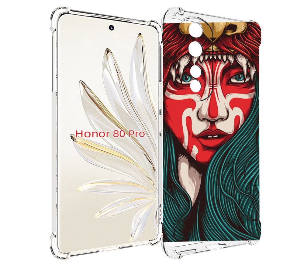 

Чехол MyPads девушка-в-маскировке для Honor 80 Pro, Прозрачный, Tocco