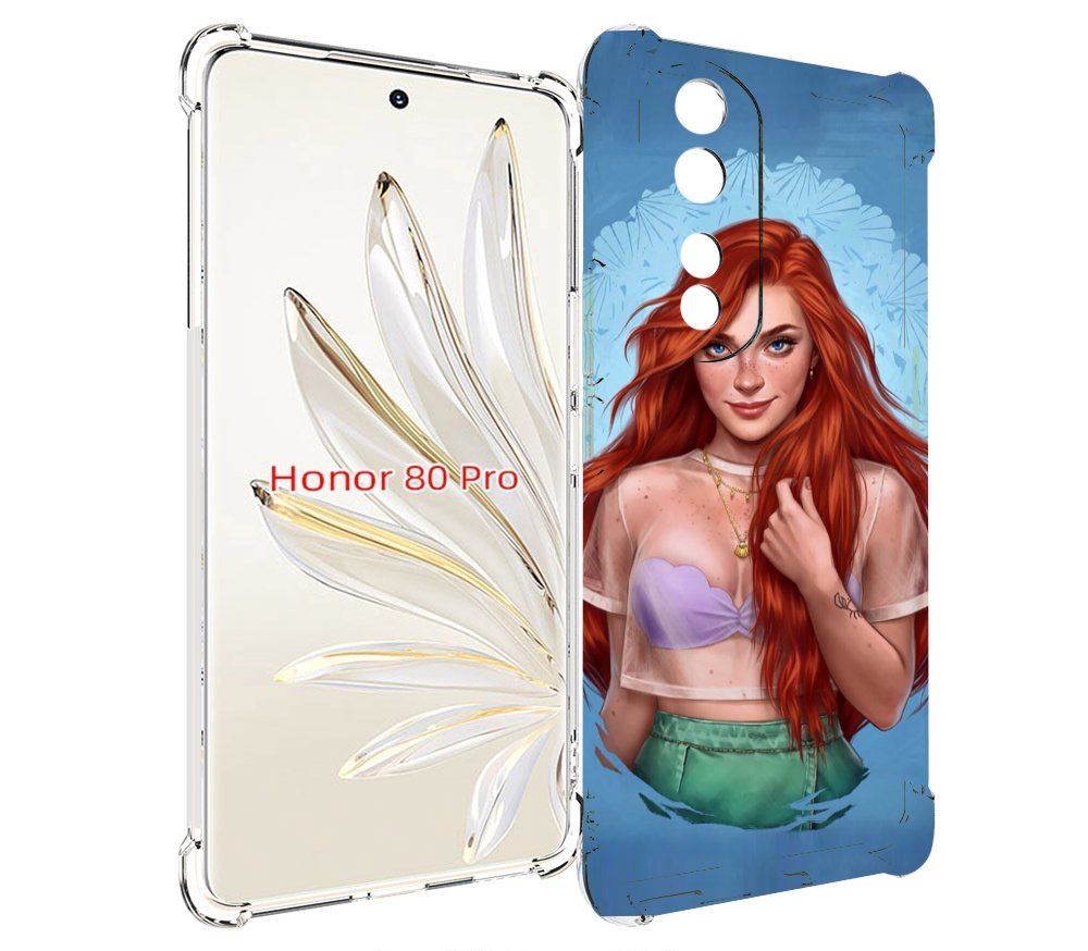 

Чехол MyPads девушка-в-голубом-фоне женский для Honor 80 Pro, Прозрачный, Tocco