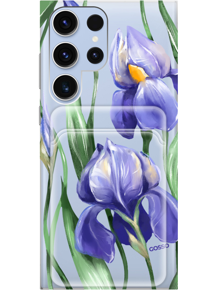 

Силиконовый чехол на Samsung Galaxy S23 Ultra с рисунком "Amazing Irises" прозрачный, Прозрачный;белый;синий, 20011962