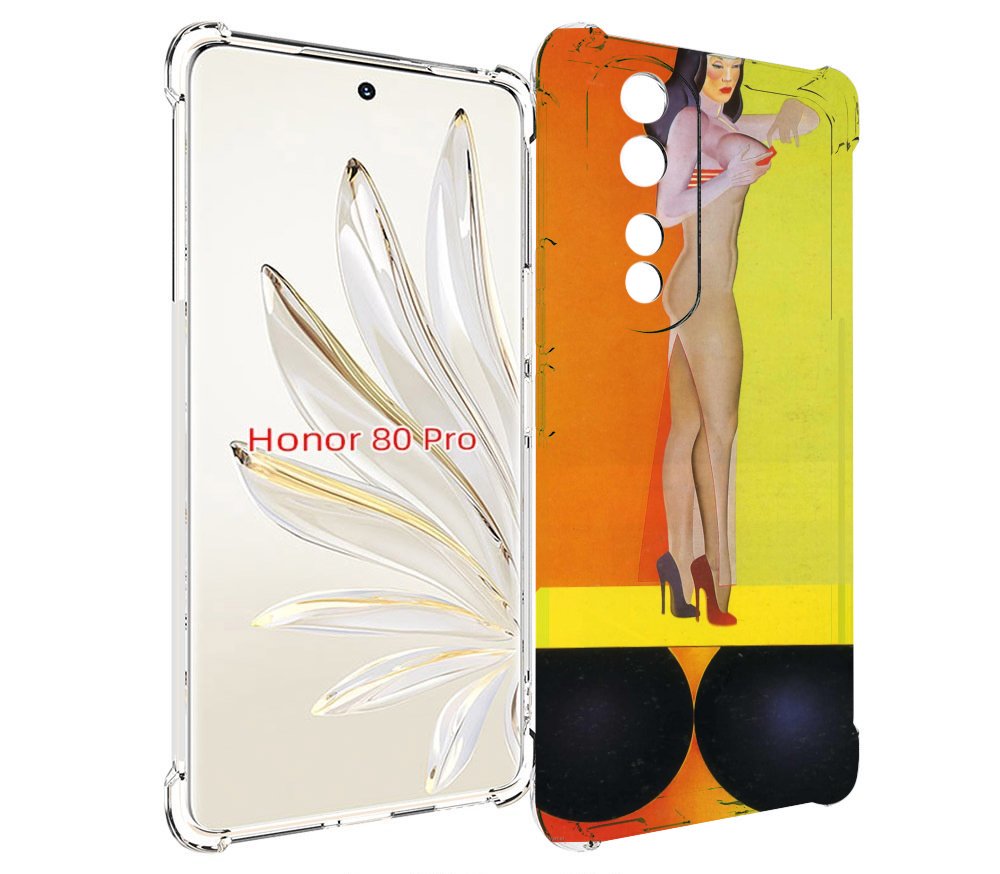 

Чехол MyPads девушка на шарах женский для Honor 80 Pro, Прозрачный, Tocco