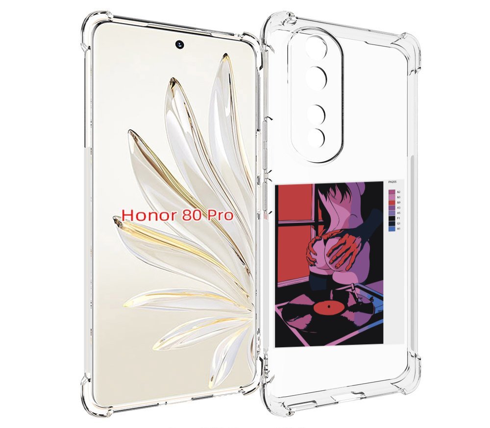

Чехол MyPads девушка красивая сзади женский для Honor 80 Pro, Прозрачный, Tocco