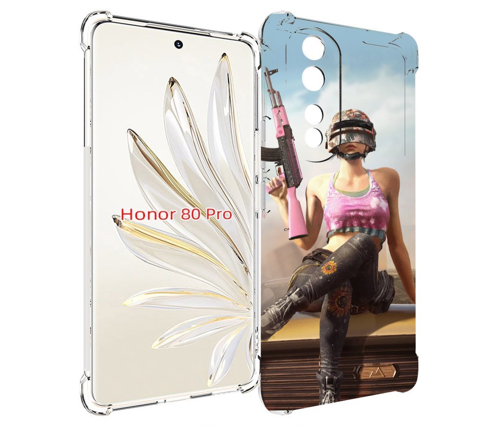 

Чехол MyPads девушка из PUBG для Honor 80 Pro, Прозрачный, Tocco